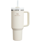 Splash-Resistant FlowState The Quencher H2.0 Flowstate Tumbler  | Stanley Create D332L - 40oz Large Capacity Car-Cup Friendly Quencher - Cream 2.0