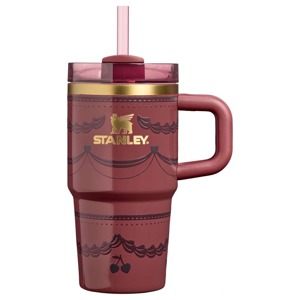 Insulated Travel The Valentine’s Day Quencher H2.0  Flowstate Tumbler D234X - Double-Wall Vacuum Insulated Travel Tumbler with Straw - Red Velvet Cake