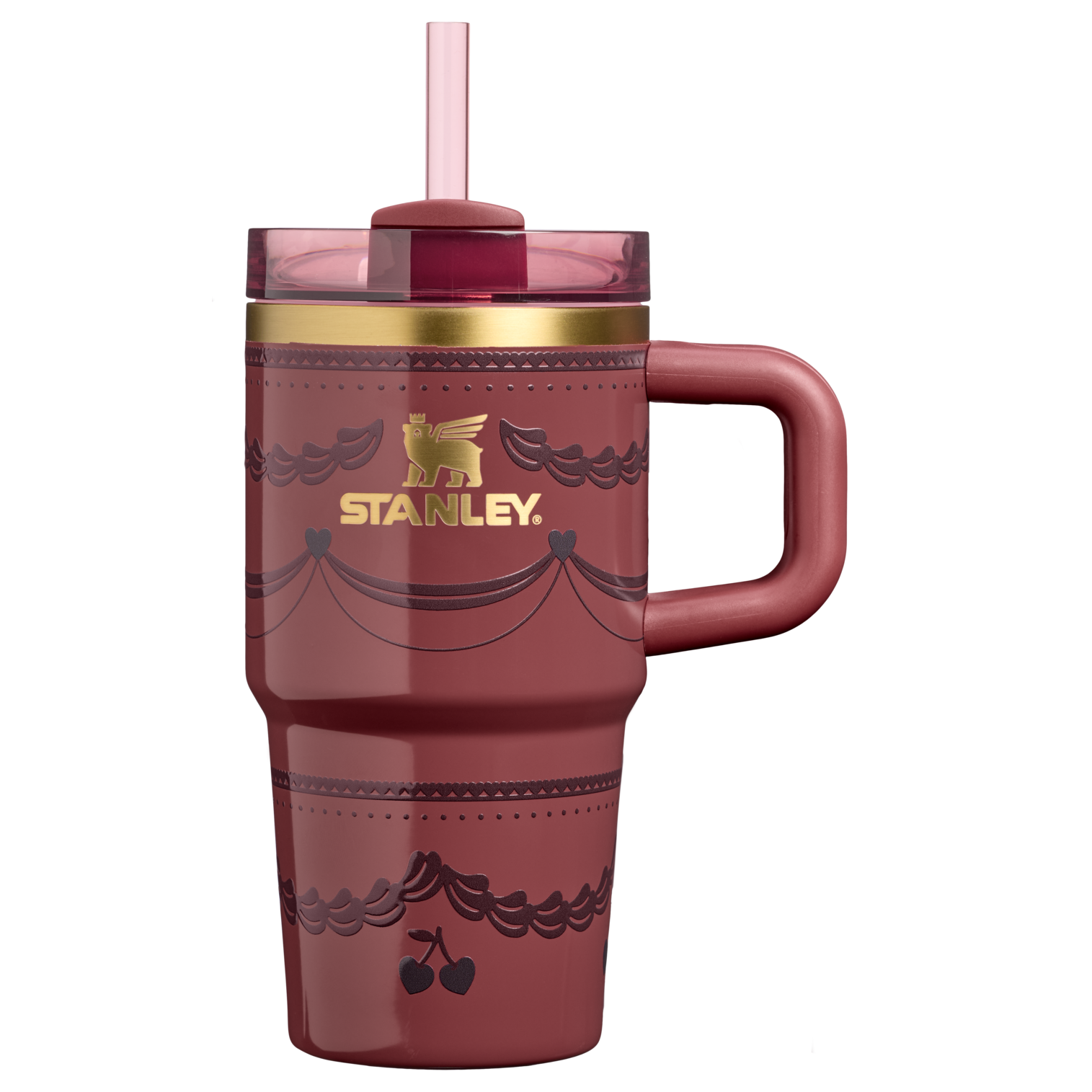 Insulated Travel The Valentine’s Day Quencher H2.0  Flowstate Tumbler D234X - Double-Wall Vacuum Insulated Travel Tumbler with Straw - Red Velvet Cake