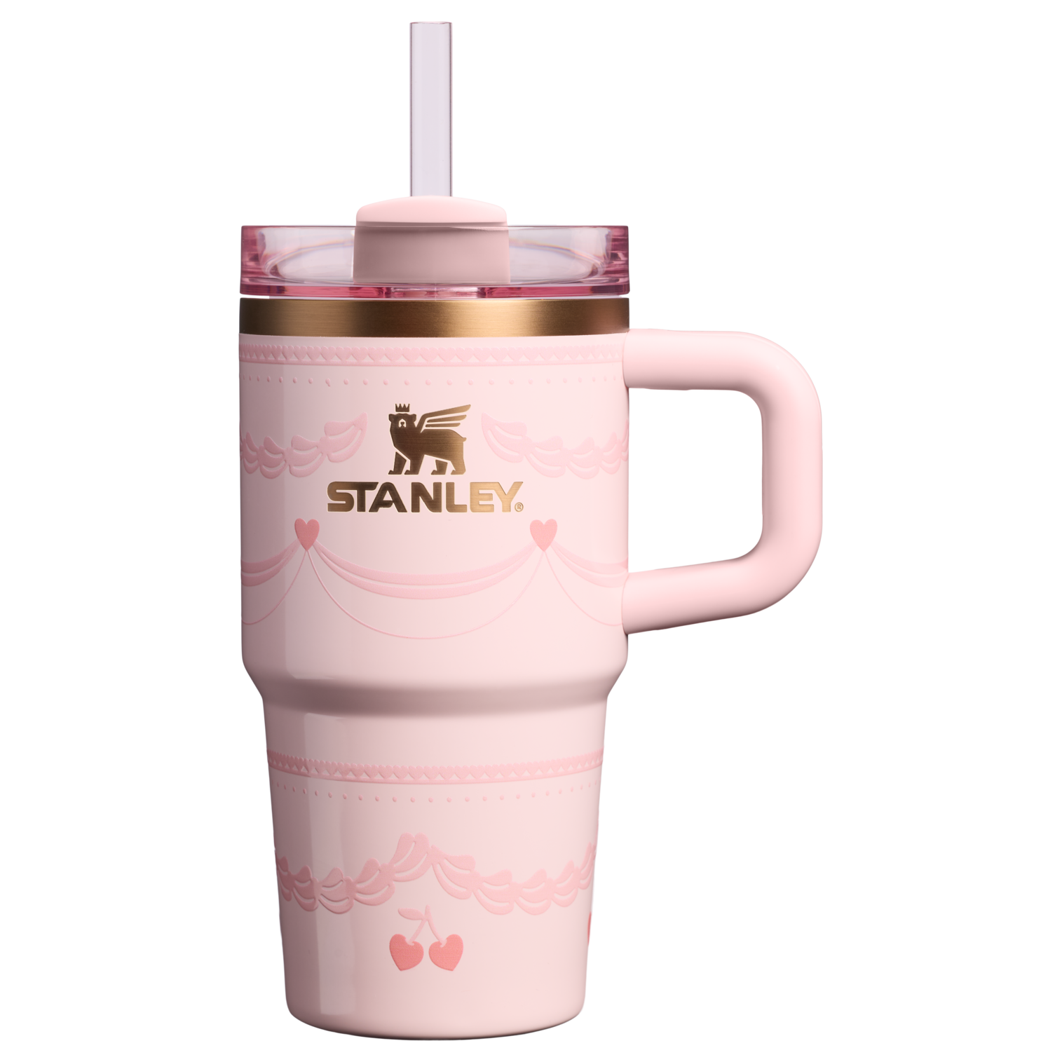 Insulated Travel The Valentine’s Day Quencher H2.0  Flowstate Tumbler D234X - Double-Wall Vacuum Insulated Travel Tumbler with Straw - Pink Velvet Cake